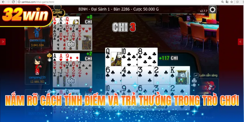 Nắm rõ cách tính điểm và trả thưởng trong trò chơi